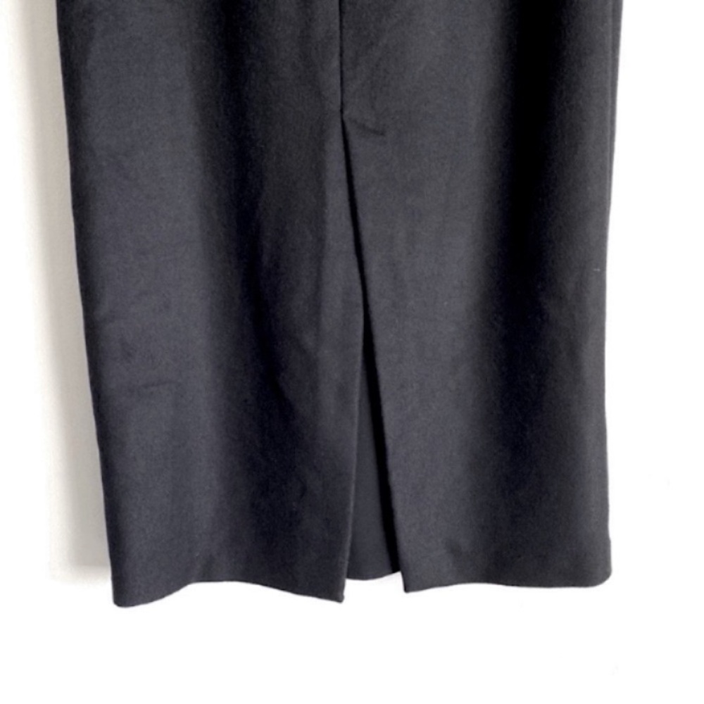 ZARA WOOL HIGH WAISTED MIDI PENCIL SKIRT ELEGANT CHIC Black M - Picture 9 of 15
